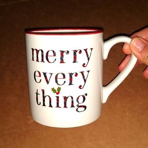 Threshold stoneware mug Merry Every Thing holidays celebrations NWNT